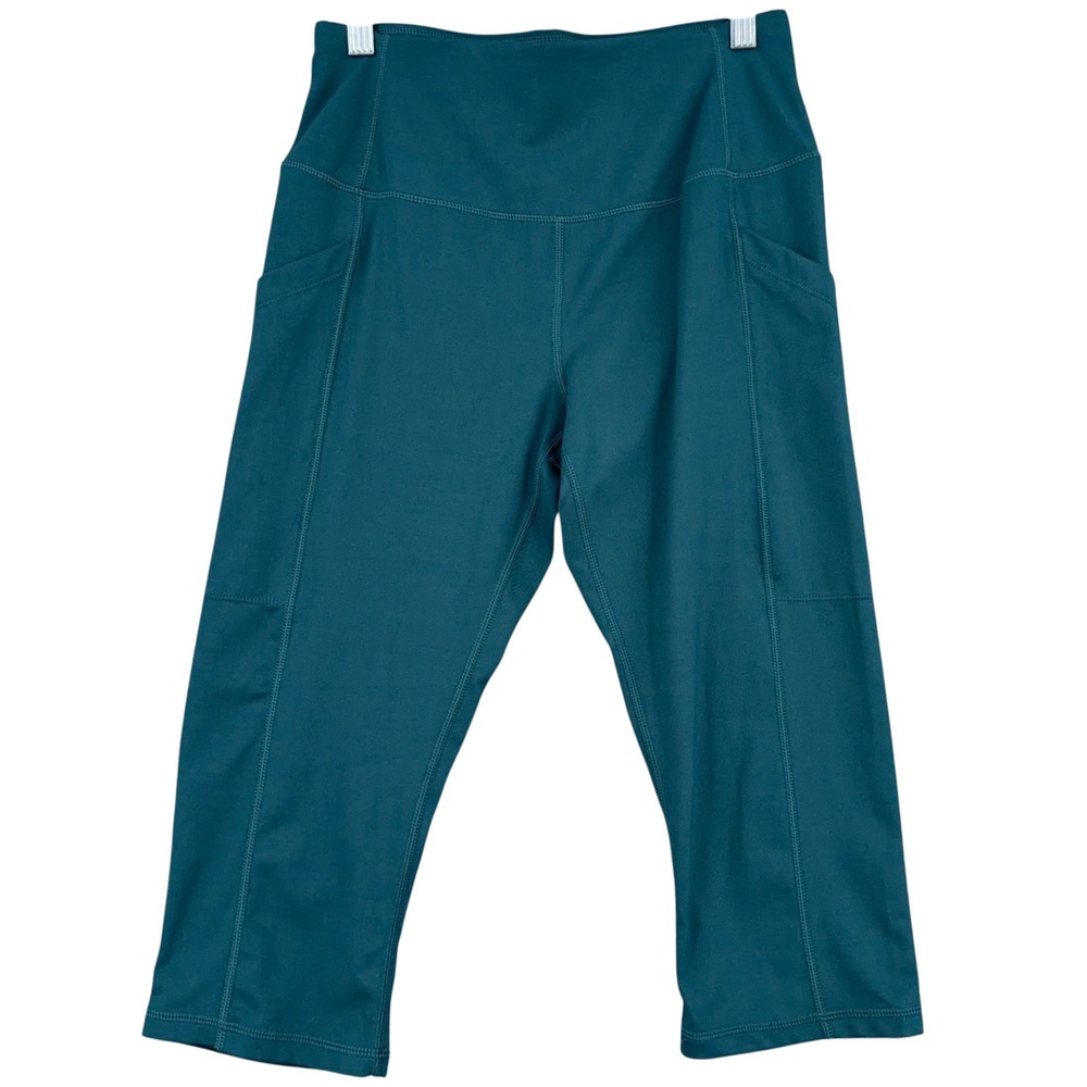 32 Degrees Cool Capri Leggings Women S Polyester Spandex Teal